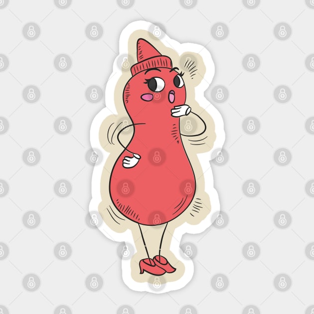 Cute ketchup Sticker by UniqueDesignsCo